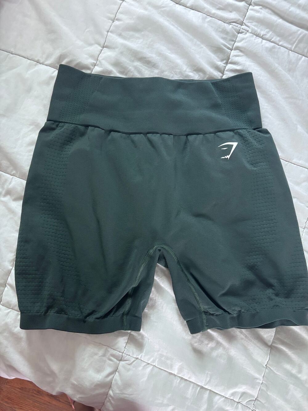 Pre-loved Green Gymshark Vital Seamless Shorts Size S-M